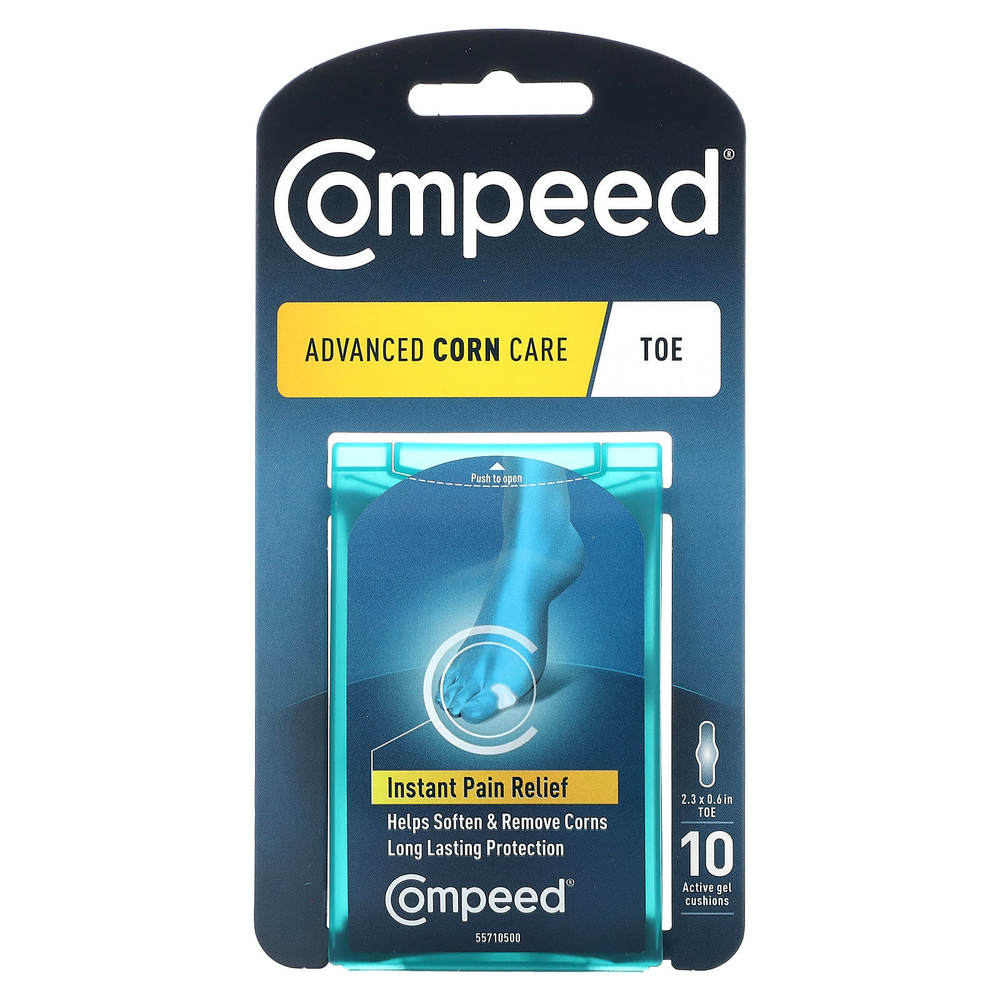 Compeed, Advance Corn Care, средство для ухода за пальцами ног, 10 активных гелей