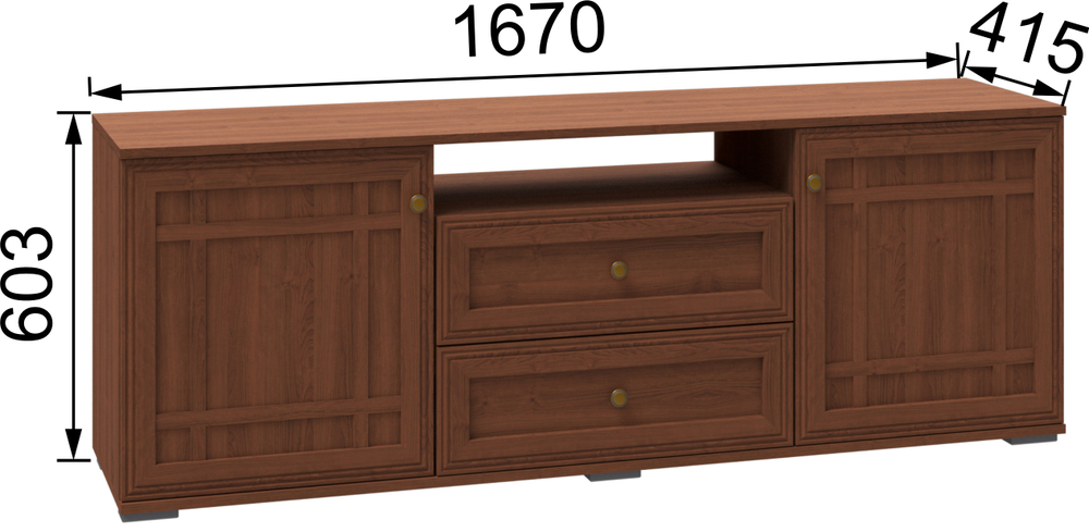 Тумба для ТВ-техники Ричард РТ-1 орех донской