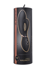 Черный вибратор Avalanche с «танцующим» клиторальным стимулятором - 20,5 см.