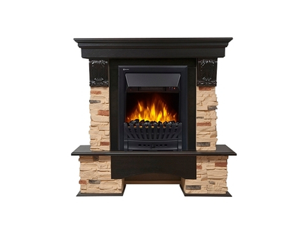 Портал Firelight Pietra Classic камень сланец натуральный, шпон темный дуб