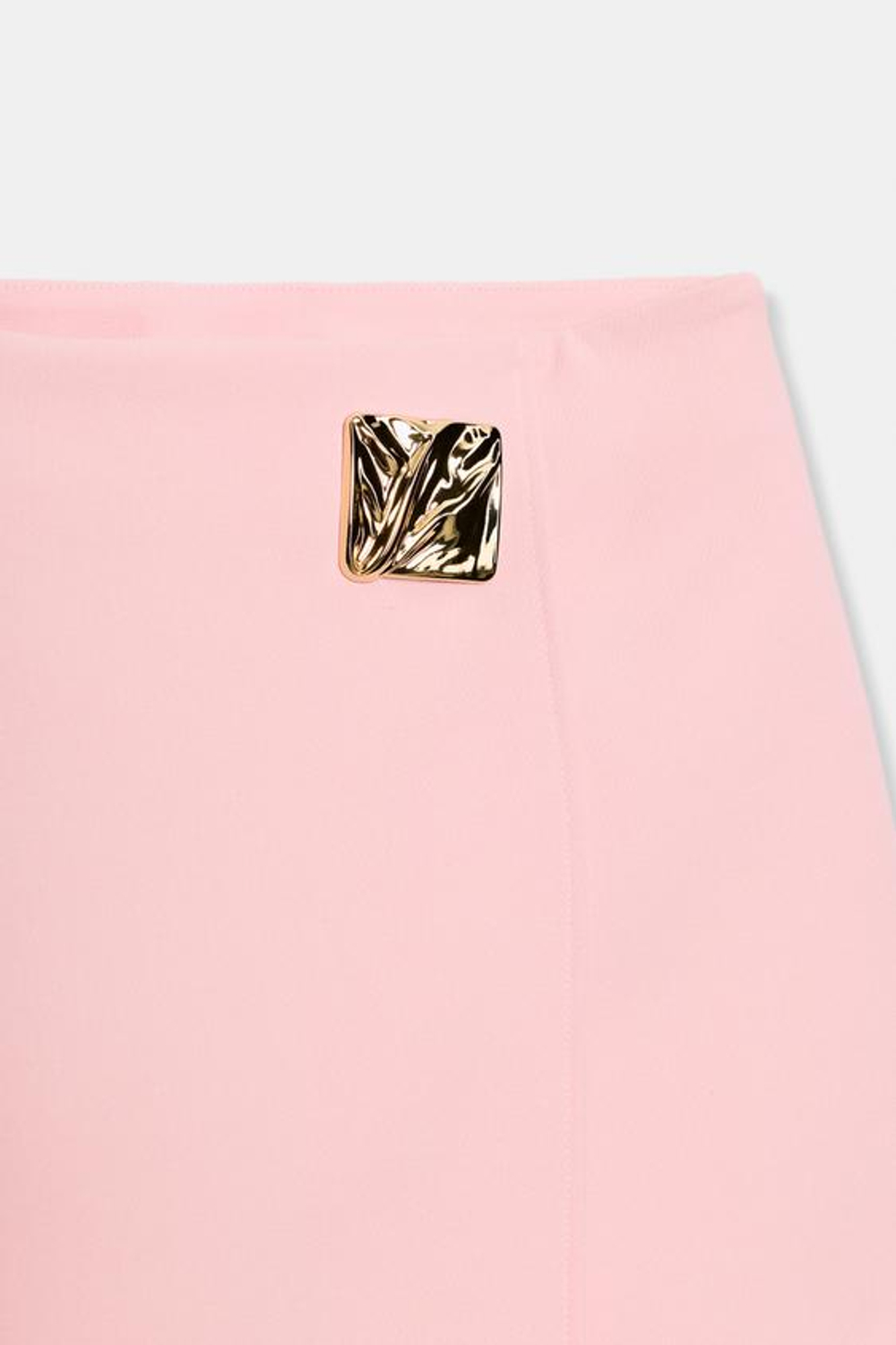 ZARA ЮБКА-ШОРТЫ АСИММЕТРИЧНЫЕ С АППЛИКАЦИЕЙ, РОЗОВЫЙ