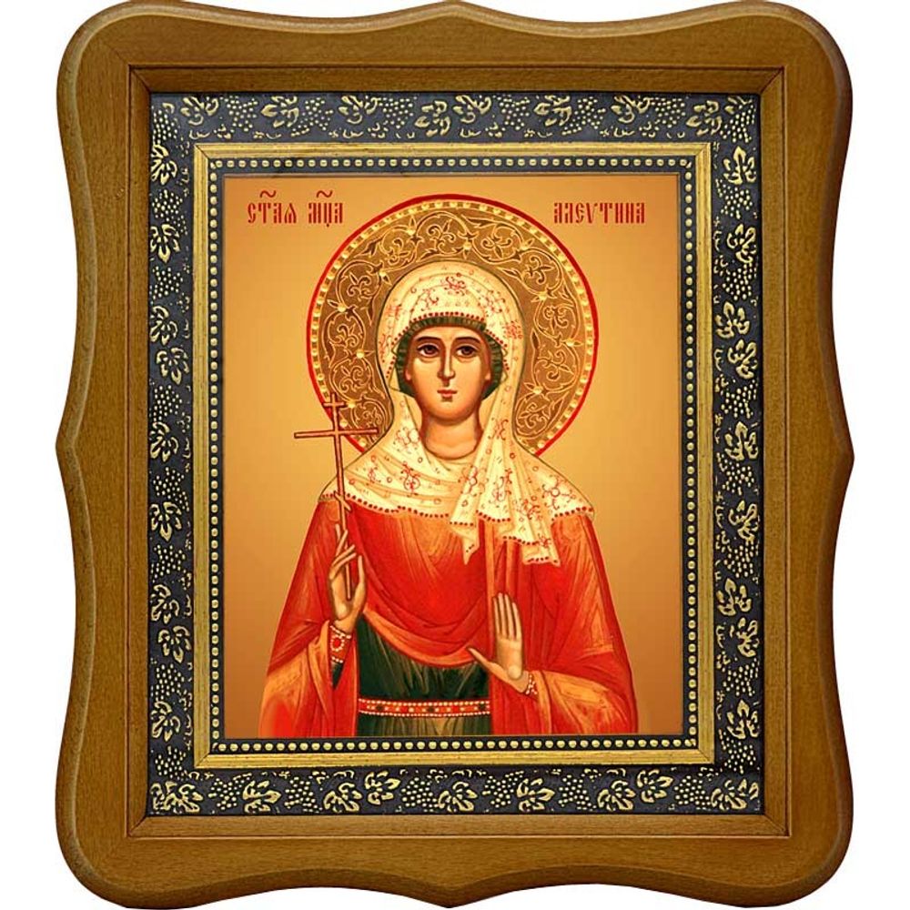 Алевтина Кесарийская (Палестинская) святая мученица. Икона на холсте.
