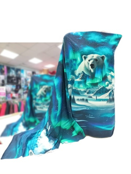 Футер 2х нитка петля Полярный Мишка высота 80см