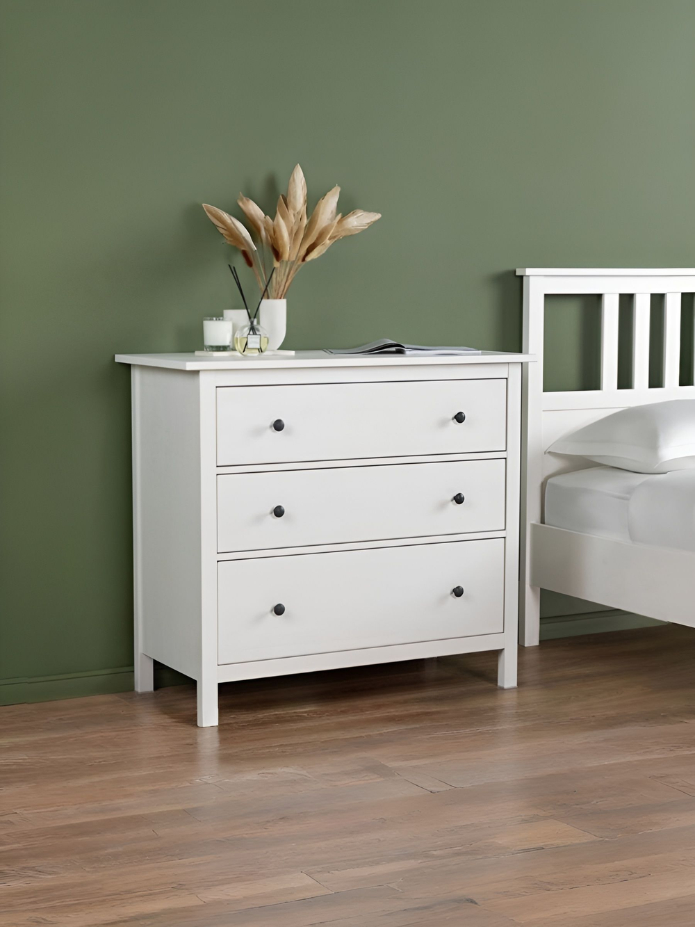 IKEA Комод HEMNES 46х70х35, КЫМОР 1 ящик, белый, (ХЕМНЕС ИКЕА)