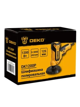Шлифмашина полировальная сетевая DEKO DK1200P, 125мм
