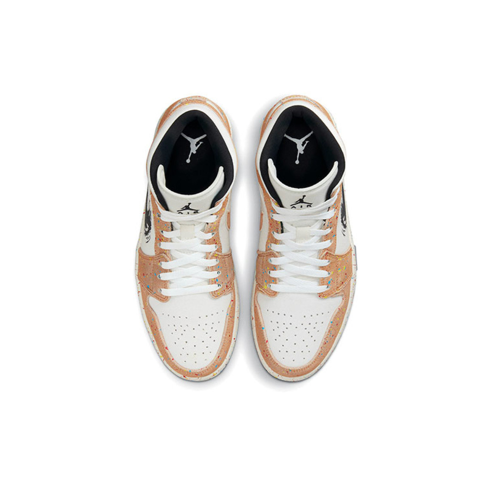 Кроссовки Air Jordan 1 Mid SE Brushstroke Paint Splatter