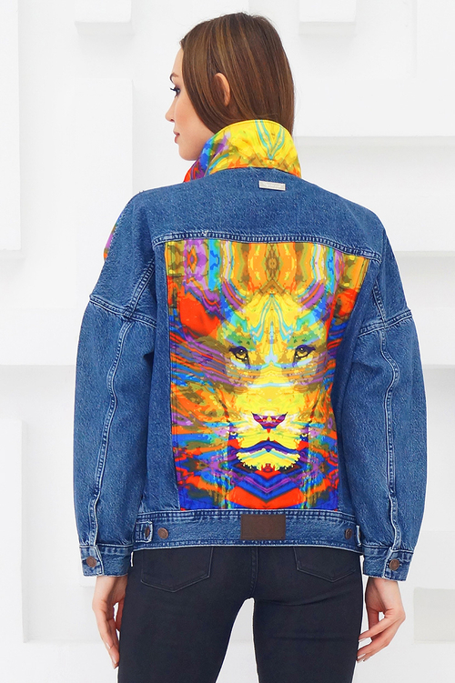 LIGVIANNI Джинсовая куртка Denim Jacket PRINT