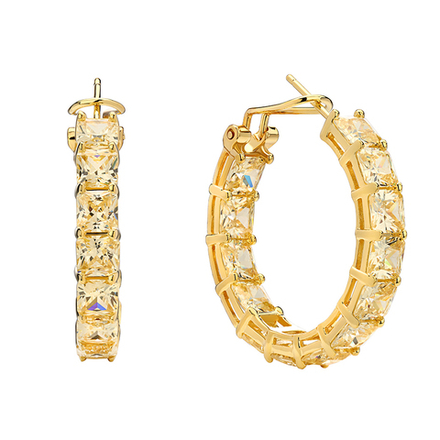 Серьги конго Ermolov желтые в позолоте