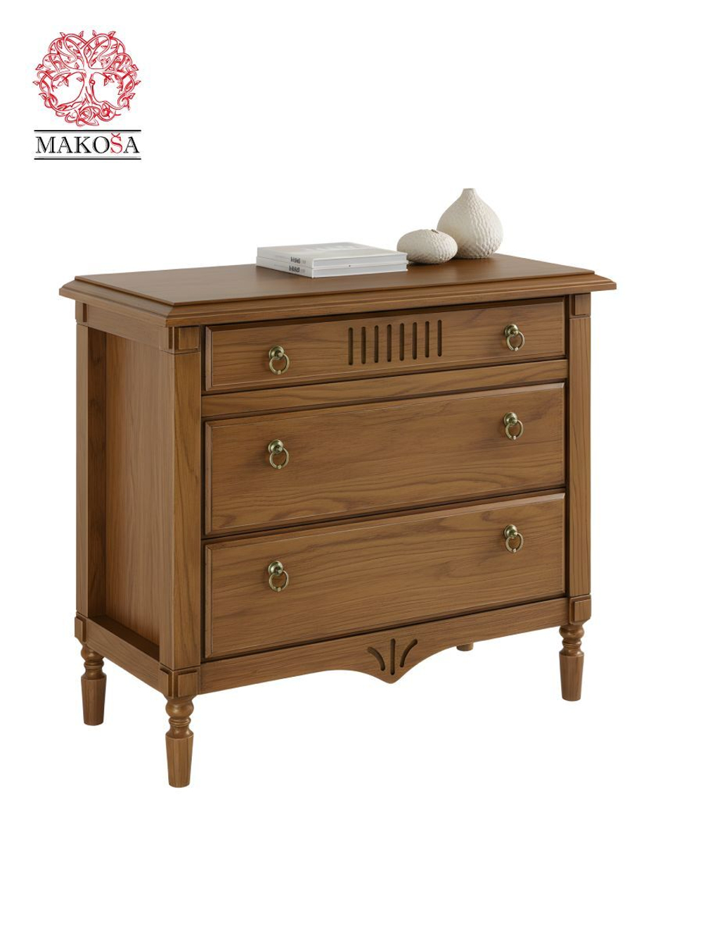 Комод Джоли, 110х50х94, из массива березы, с ящиками, макиато