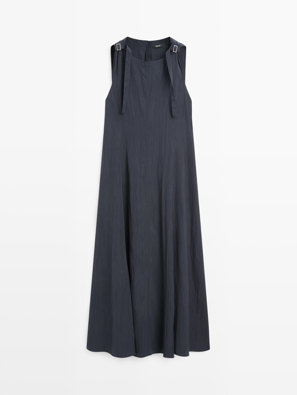 Massimo Dutti Струящееся платье миди, серый