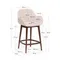 Полубарный стул Konna 65 см бежевый с ножками из темного ясеня