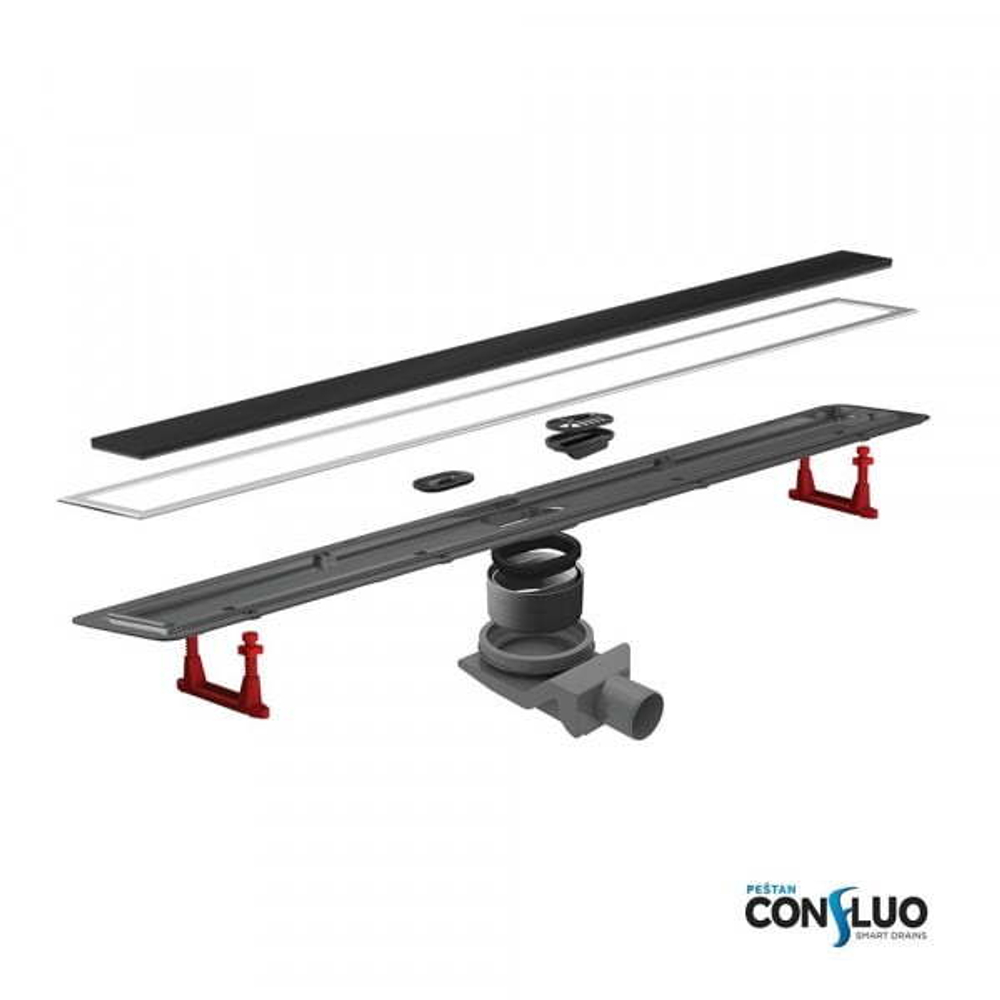 Душевой лоток Pestan Confluo Premium Line 300 Black Glass