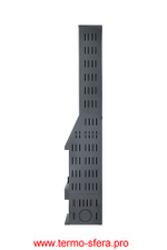 Камин ПРАГА УГЛОВОЙ левый черный, шамот черный