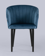 Стул с подлокотниками Нейтон велюр пыльно-синий