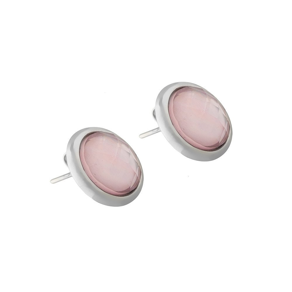 Серьги пусеты Possebon Pearl Quartz Rose A9997.9 R/S