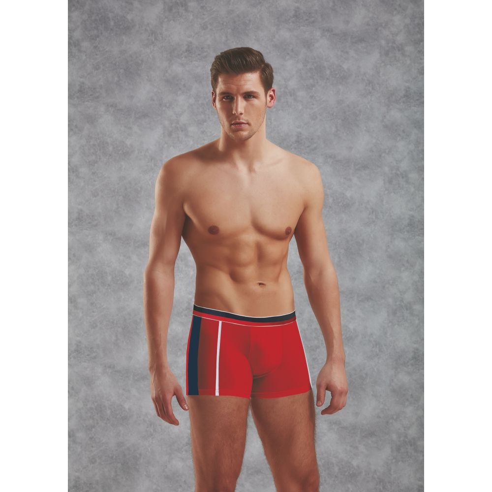 Мужские трусы боксеры красные с черной полоской Doreanse 1713 Мужские трусы боксеры красные с черной полоской Doreanse 1713