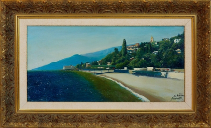 Картина Бочарова С.П. "Берег Массандра" холст/масло 40х80