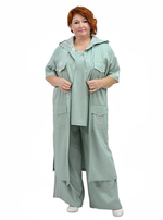 Удлинённая рубашка из тенсела Полынь