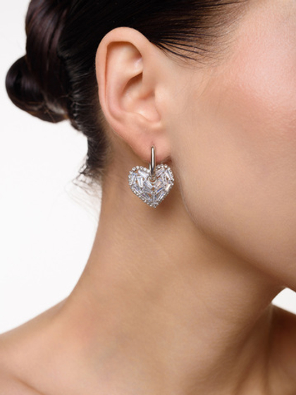 Серьги "Snow Heart Shine" Silver