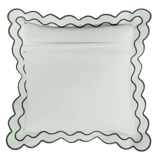 Чехол на подушку с контрастным кантом зеленого цвета из коллекции trendy ruffles, 40х40 см