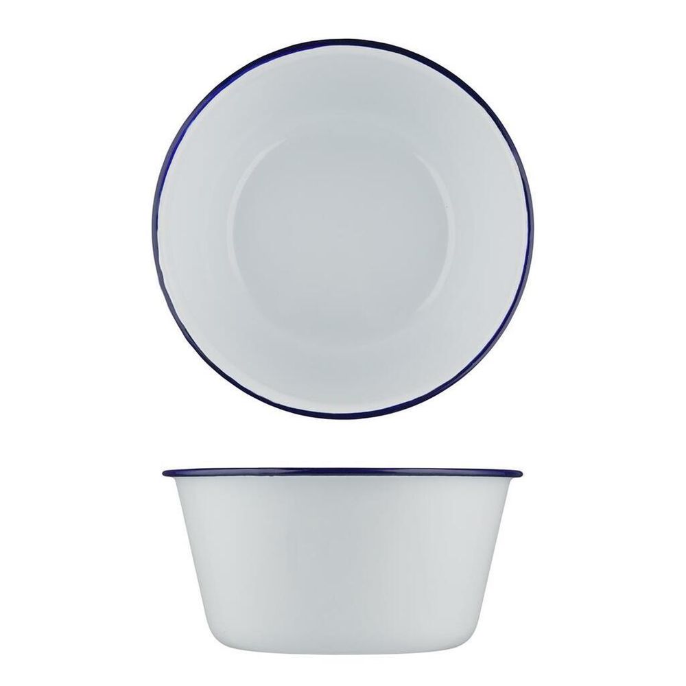 Салатник 1500 мл d 18,6 см h9,4 см Blue Rim эмалированая сталь SUNNEX [1]