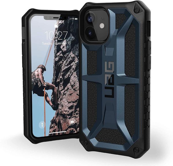 Чехол Uag Monarch для iPhone 12 mini 5.4" темно-синий (Mallard) 112341115555