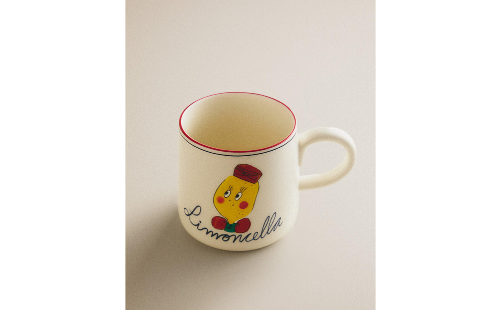 Zara Home кружка из фарфора, цвет разноцветный, 13 см