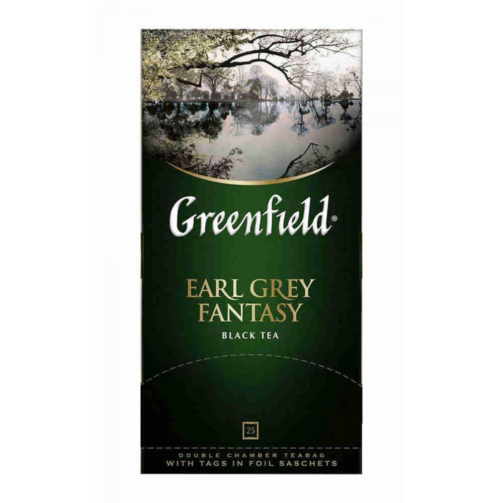 Чай черный с бергамотом в пакетиках Greenfield Earl Grey Fantasy, 25 пак