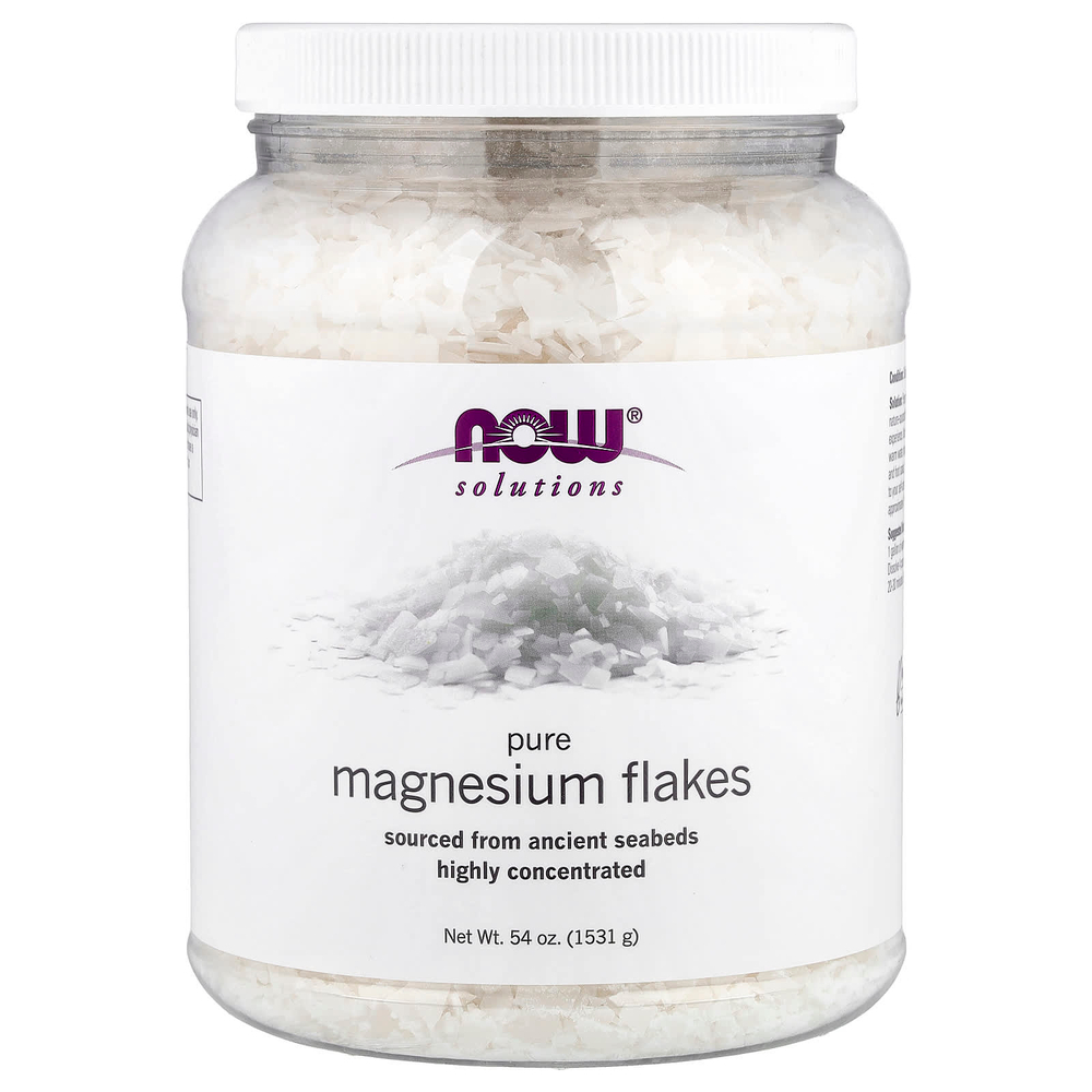 NOW Foods, Solutions, чистый магний в хлопьях, 1531 г (54 унции)