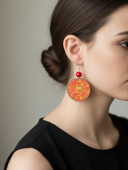 Серьги Хохлома