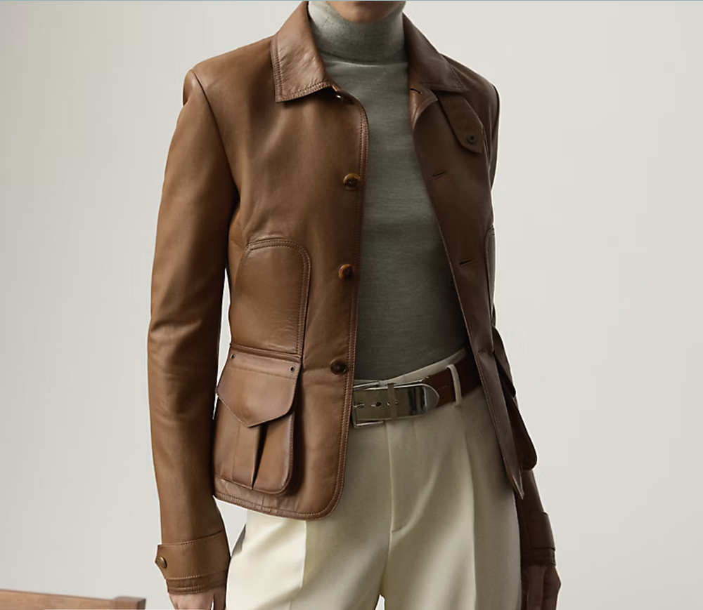 Пиджак Ralph Lauren Purple Label Naylor из натуральной кожи ягнёнка
