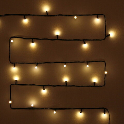 Гирлянда для дома Полусфера 7 м 50 ламп LED черный пров., 8 реж.,IP-40, Теплый белый (возможность соединения)