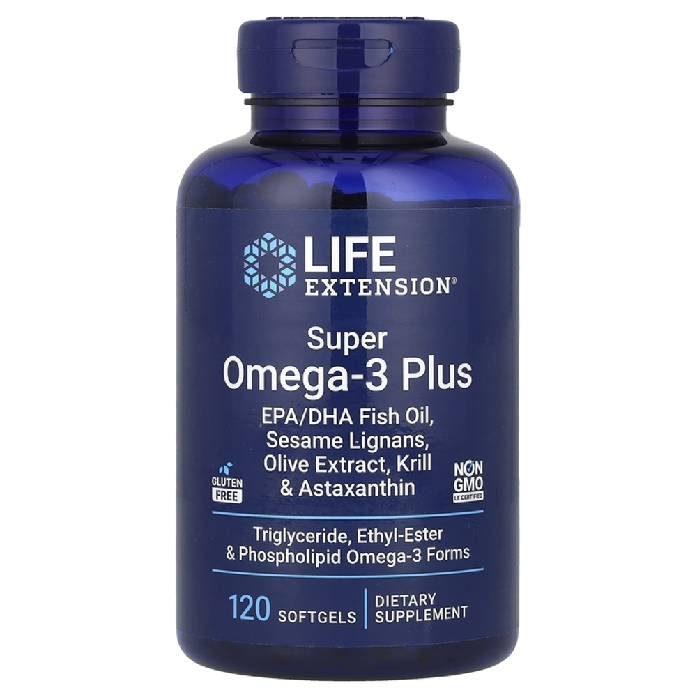 Life Extension Super Omega-3 120 softgels, Супер Омега 3
