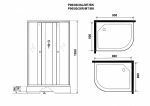 Душевая кабина Niagara Promo P90/80/26/MT/BK 90х80