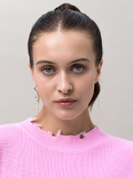 Моносерьга "Cross" Soul с белым цирконием Gold