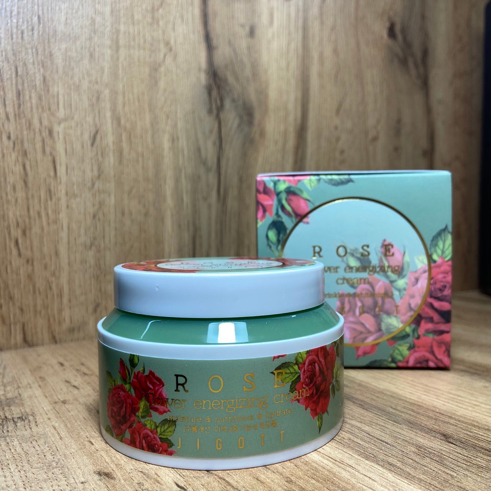 Крем для лица Jigott Rose Flower Energizing Cream с экстрактом розы 100 мл