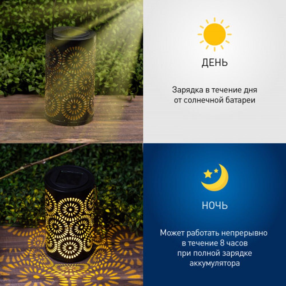 Светильник уличный ЭРА ERASF22-34 на солнечных батареях Марокко садовый 19 см
