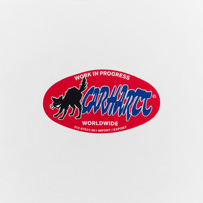 Футболка мужская Carhartt WIP Cat Sticker артикул:I032886_white - купить в магазине Дайс