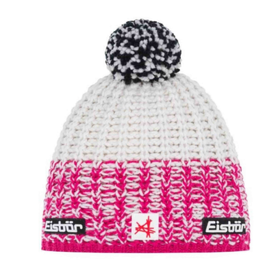 Шапка EISBAR Refocus Pompon MU SA (142) pittipink-white-white