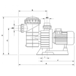 Насос "Maxim" 3.5HP с префильтром, 50 м3/ч, H=10 м, 380В, 2.5 кВт