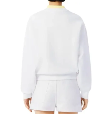Женская Кофта теннисная Lacoste Oversized Double Face Jersey - white