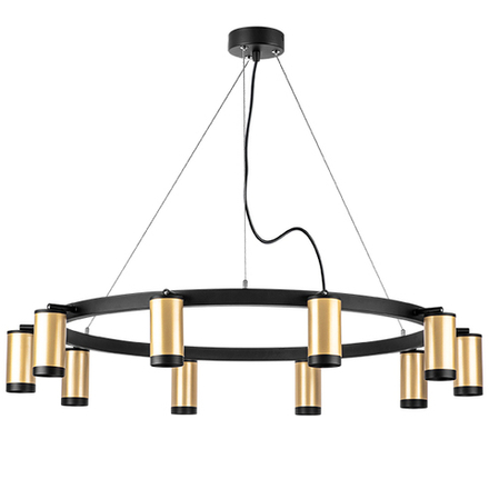 LR02040037 Люстра RULLO 10х50W GU10 ЧЕРНЫЙ/ЗОЛОТО (571020+214440-10+203437-10)
