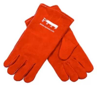 Краги спилковые КЕДР КС-12 КЕВЛАР, красные