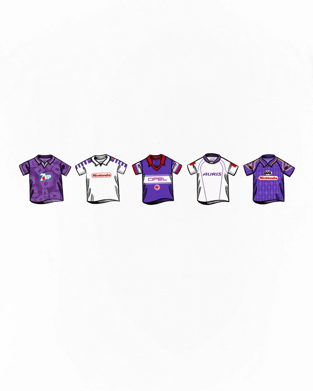 Фиорентина (футболка) - Легендарные джерси