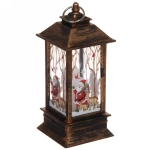 Сувенир с подсветкой «Дед Мороз в лесу» 12*5,5 см, бронза