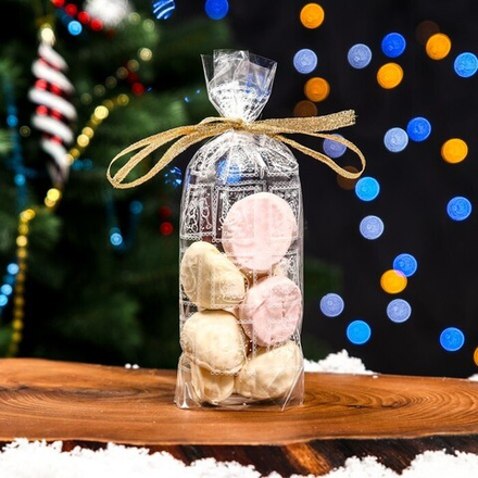 Новый год. Пакет фасовочный БОПП, с донной складкой, "Марки" 9*19 см.