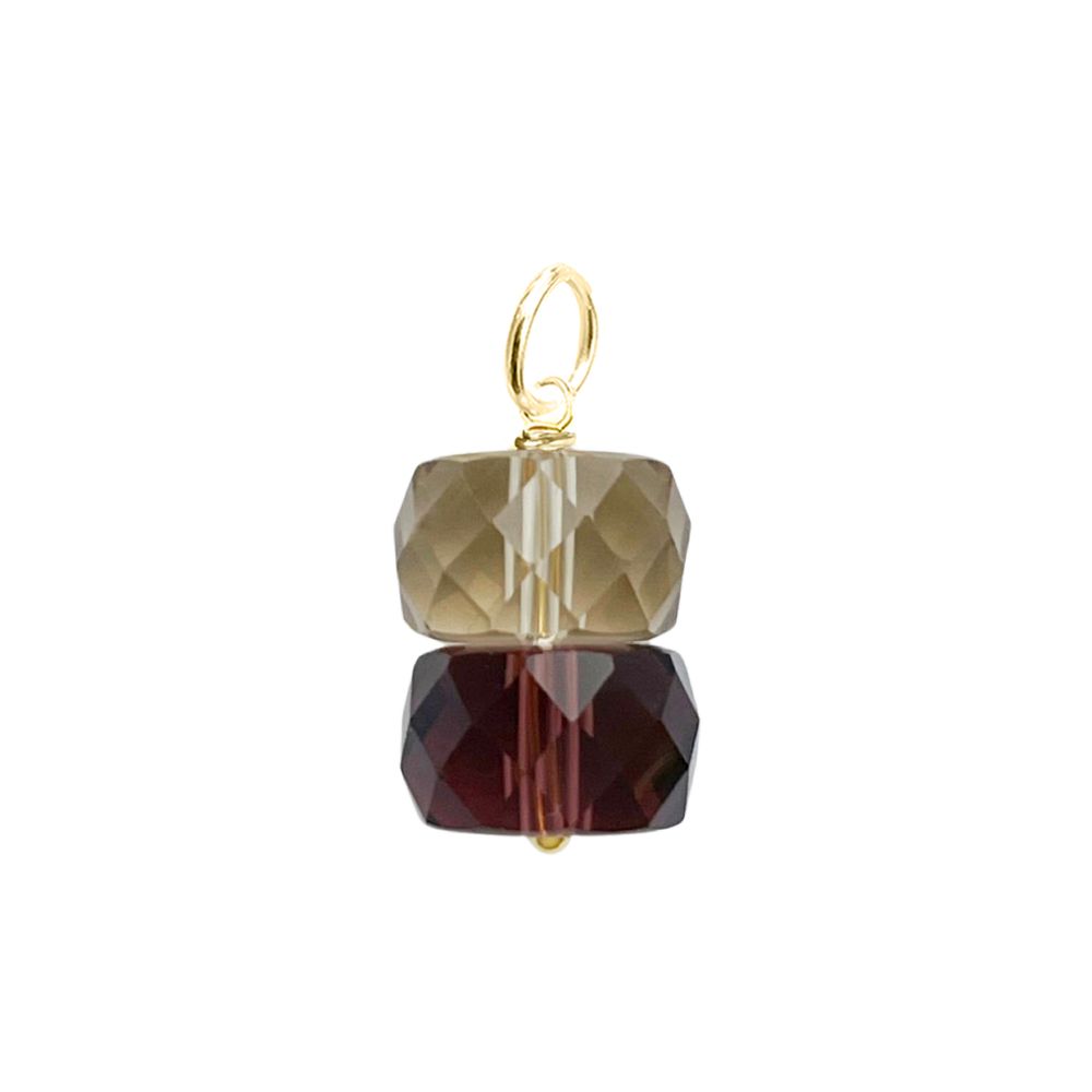 Подвеска из 2-х граненых бусин стекла Подвеска из 2-х граненых бусин стекла