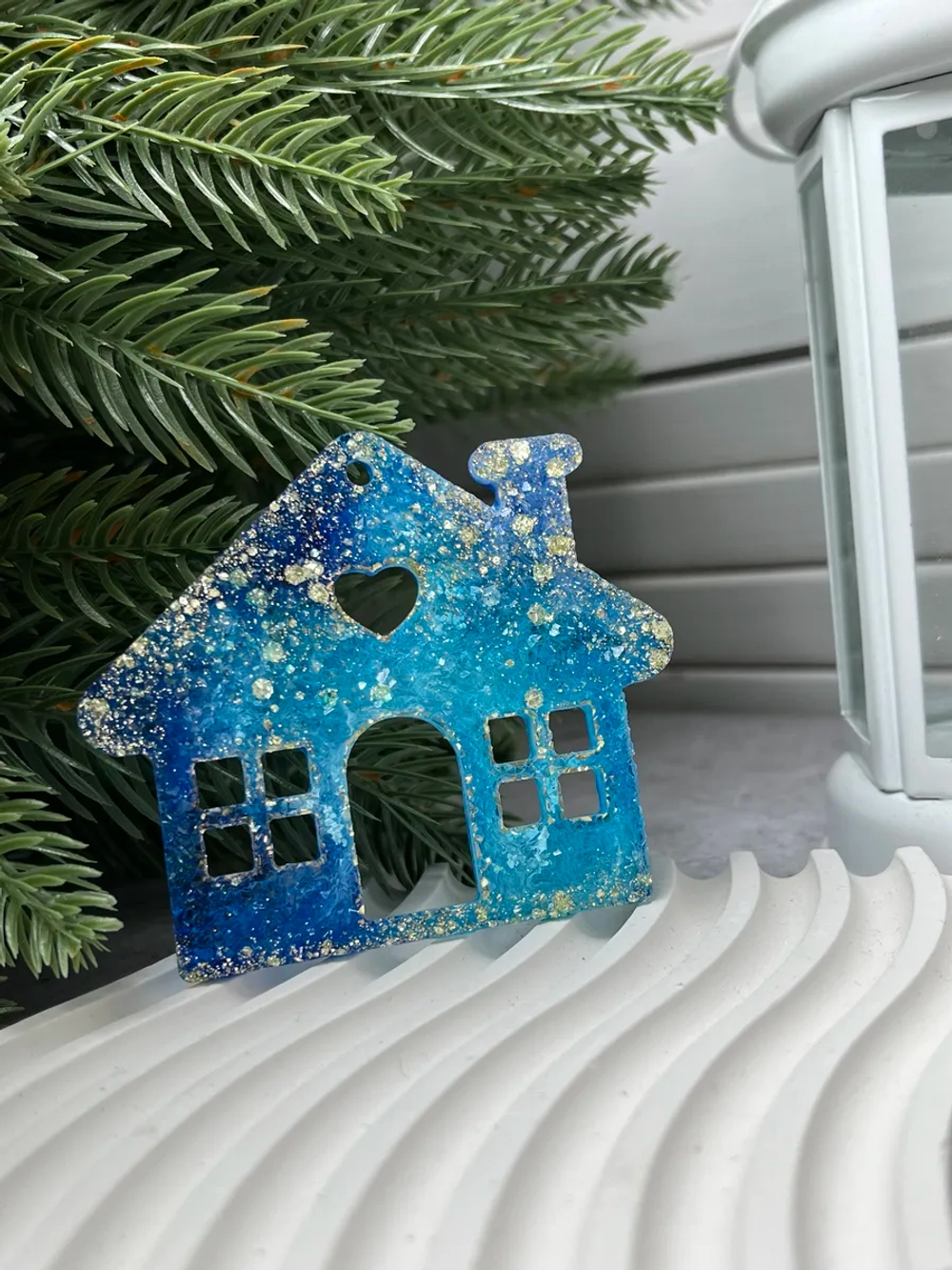 Новогодняя елочная игрушка Домик