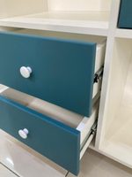 Стеллаж Кубик В2 МДФ белый/аквамарин