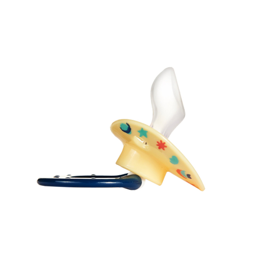 Соска-пустышка силиконовая адаптированной формы 1 шт. ПОМА с 0 месяцев, голубой